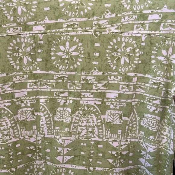 Clara Sun Woo Aztec Tribal Printed Jacket Green White Full Zip Cotton Size Large - Picture 12 of 14